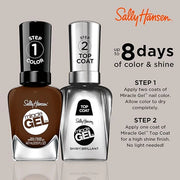 Sally Hansen Miracle Gel, Been There, Dune That, Long Lasting, Gel-Like Formula, No UV Lamp Needed, Opaque, Shiny Brown Na...