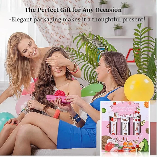 Color Changing Lip Oil - Fruit Lip Oil Pack, 3pcs Magic Color-Changing Lip Glow Oil, Hydrating Lip Gloss for Dry Lip Care ...