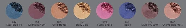 Mulberry Satin Frost Light Purple Lavender Taupe Burnt Burgundy Shimmer Pressed Powder Single Vegan Eyeshadow; Talc, Parab...