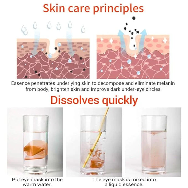 Vitamin C Under Eye Mask Patches Collagen Eye Pads - 30 Pairs, Reduce Puffiness, Dark Circles, and Wrinkles - Product Image