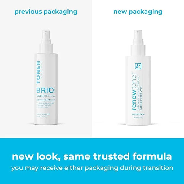 BRIOTECH Renew Toner, Hypochlorous Acid Spray, Minimize Appearance of Blemishes, Soothing Facial Mist for Sensitive Skin, ...