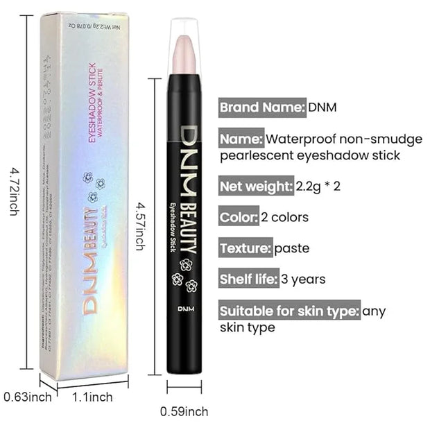evpct 2Pcs Cream Eyeshadow Sticks Set for Eyes Waterproof, Champagne Shimmer Matte Eye shadow Stick Pencil Pen Bulk sombra...