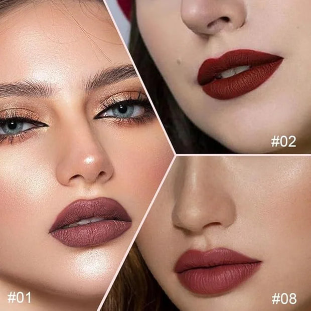 evpct 3Pcs Retractable Lip Liner Pencils Set Pack for Shaping & Sculpting Lips, Mauve Maroon Dark Wine Red Mauve Nude Crea...