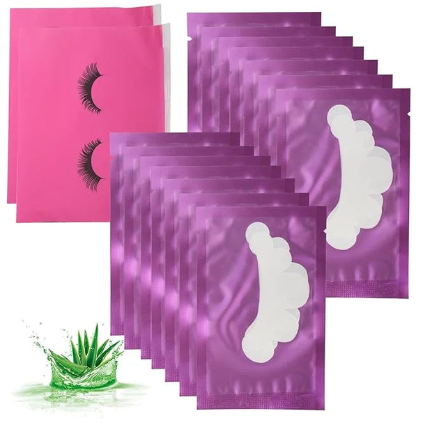 100 Pairs Eyelash Extension Gel Patches Kit, Lash Extension Lint Free Under Hydrogel Eye Mask Pads Beauty Tool with Case (...