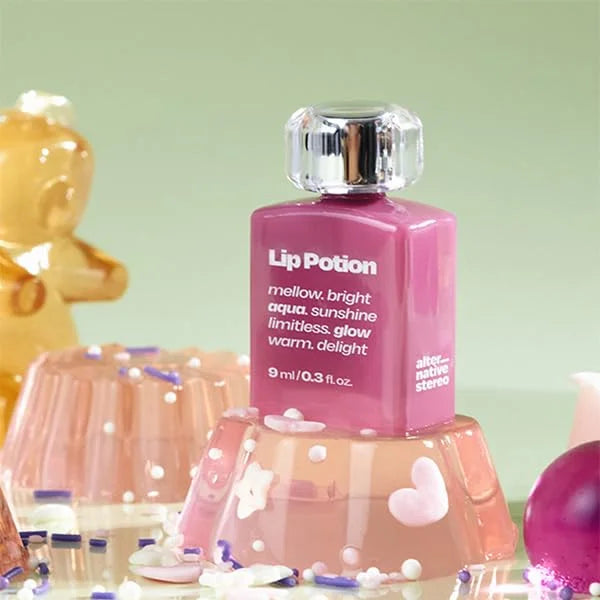 Lip Potion Aqua Glow No.8 Sugar Purple | Hydrating, Non-Sticky Gloss with Sheer Radiance | 0.3 Oz - Product Image