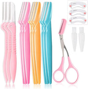 12 Pcs Eyebrow Razor, Face Razors for Women, Exfoliating Trimmers, Eyebrow Grooming Shaper for Women, Peach Fuzz, Hair Rem...