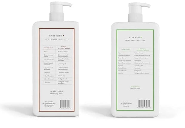 Native Body Wash | Coconut & Vanilla, Cucumber & Mint - 36 oz bottle with pump - Pack of 2 - Product Image