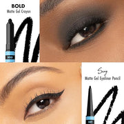 Black Radiance Bold & Sexy Gel Eyeliner,Waterproof Dual-Ended Retractable, Buildable & Blendable Smudge-Proof Smooth Matte...