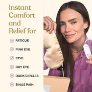 Heated Eye Mask for Dry Eye Relief - Stye Treatment, Warm Compress for Eyes, Sinus Mask, Electric Warming Patch - Champagn...
