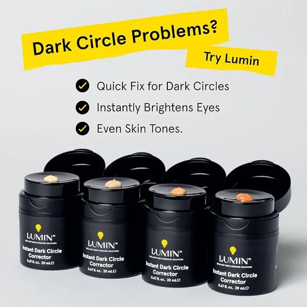 Lumin Instant Dark Circle Corrector for Men (Not A Concealer), Brightens Eyes, Reduce Dark Circles, Puffiness, Under Eye M...