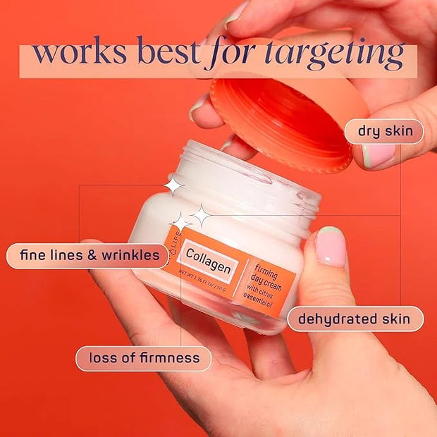 SpaLife Collagen Firming Day Cream for Dry Skin, Dehydrated Skin, Loss of Firmness, Fine Lines & Wrinkles with Collagen, W...