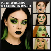 Green Eyeshadow Palette with Mirror Lime Forest Emerald Tones Matte Shimmer 6 Colors Mini Eye Shadow Pallet Travel Size Hi...