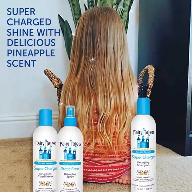 Fairy Tales Tangle Tamer Detangling Shampoo and Conditioner for Kids plus Detangling Spray - Ultra Moisturizing and Anti F...