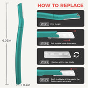 ZOMCHI Eyebrow Razor, Face Razors for Women&Men, Eyebrow Trimmer Shaper with Precision Cover, Facial Shaver with 6 Blades ...