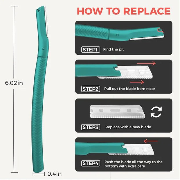 ZOMCHI Eyebrow Razor, Face Razors for Women&Men, Eyebrow Trimmer Shaper with Precision Cover, Facial Shaver with 6 Blades ...