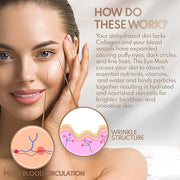 Under Eye Anti-Aging Eye Mask Collagen Patch Treatment for Minimizing Wrinkles, Puffy Eyes, Eye Bags, Dark Circles, Fine L...