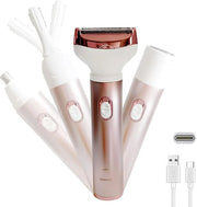 Electric Razor for Women, Hair Trimmer for Bikini Legs Womens Shaving Eyebrow Lips Body Face Beard Mustache Nose Arm Armpi...