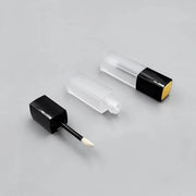 3 Pcs 5ml Frosted Glass Lip Gloss Tubes Refillable Square Lip Glaze Containers with Wands and Stoppers Mini Lip Balm Bottl...