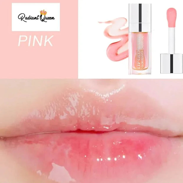 Hydrating Lip Glow Oil - (Clear Pinky), Plumping Lip Gloss, Moisturizing Lip Oil Gloss, Transparent Moisturizing Lip Balm,...