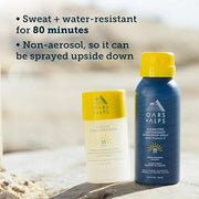 Travel Sunscreen Spray for Face & Body, SPF 50 Spray Sunscreen Infused with Vitamin C & Antioxidants, No White Residue, Wa...
