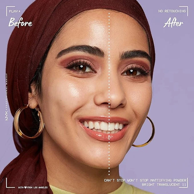 NYX PROFESSIONAL MAKEUP Can't Stop Won't Stop Mattifying Pressed Powder - Bright Translucent - Product Image