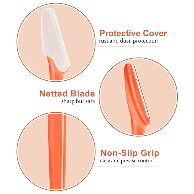 12 Pcs Eyebrow Razors, Face Razors Multipurpose, Exfoliating Dermaplaning Tools, Eyebrow Trimmers Shaver with Safety Cover...