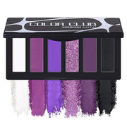 Purple Eyeshadow Palette with Mirror Lilac Violet Plum Tones Matte Shimmer Glitter 6 Colors Mini Eye Shadow Pallet Travel ...