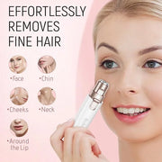 Rechargeable Facial Hair Remover for Women: 2-in-1 Device for Shaping Eyebrows and Removing Face Peach Fuzz (Pearl White) ...