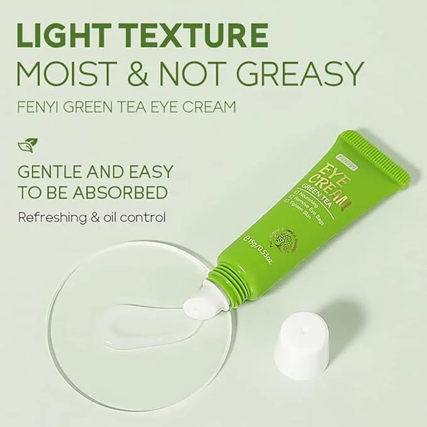 AKARY Green Tea Eye Care Cream Eliminate Eye Bag Dark Circles Tea Leaf Extract Eye Cream for Nourishing Eye Areas & Tighte...