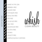 Whish Beauty Body Butter for Women - Moisturizing Body Lotion for Dry Skin - Antioxidant-Rich with Shea Butter, Aloe, & Ra...