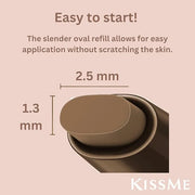 Heroine Make by KISSME Soft Define Waterproof Cream Pencil Eyeliner, Long-Lasting Natural Shades, 0.1g Punched Oval Core, ...