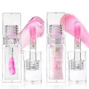 2PCS Magic Color Changing Lip Oil, Big Brush Color Changing Lip Oil, Lip Oil Color Changing, Warm Change Hydrating Color C...