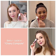 Seraphine Botanicals Berry + Juice - 100% Vegan Lip Gel Tinted Gloss 0.20 fl oz (Cherry Compote) - Product Image