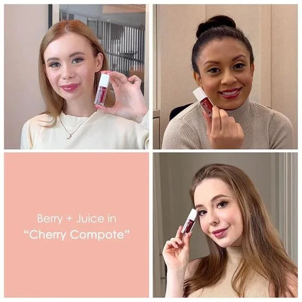 Seraphine Botanicals Berry + Juice - 100% Vegan Lip Gel Tinted Gloss 0.20 fl oz (Cherry Compote) - Product Image
