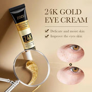 Hunqian 24K Gold Eye Cream - Anti-Aging, Reduce Wrinkles, Dark Circles & Puffiness, with 24K Gold Particles & Premium Ingr...