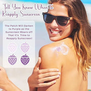 80 Pcs UV Stickers for Sunscreen, Sunscreen Stickers Reapply Reminder Know When to re-Apply Sunscreen, UV Detection Sticke...