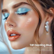 evpct Dazzling Blue Shimmer Cream Eye Shadow Brightener Sticks Set for Eyes, Blue Shimmery Matte Pencil Eye shadow Applica...