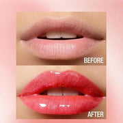 2 in 1 Red lip gloss Lip Plumper Gloss Tinted Glitter Shimmer Lipgloss Lipstick Moisturizing High Shine And Vegan Plumping...