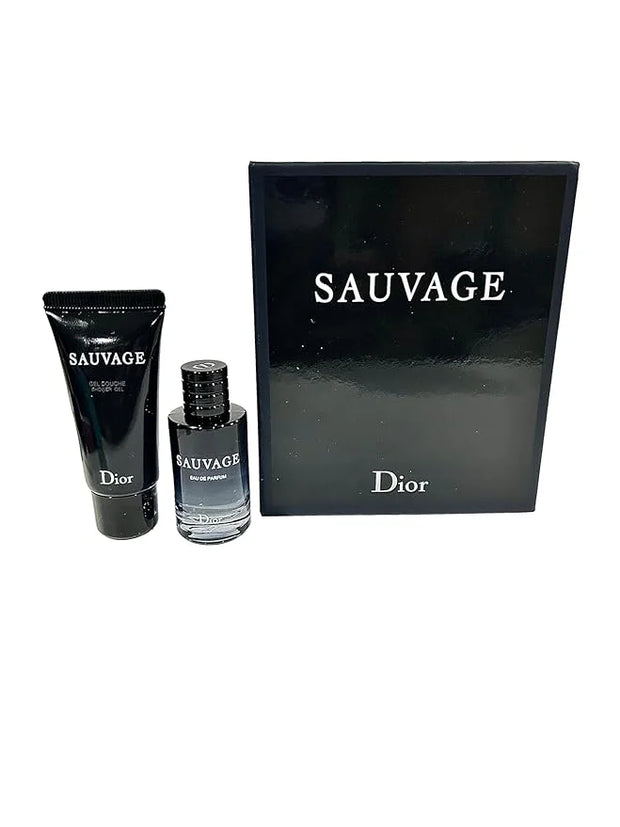 Dior Sauvage Perfume for Men – Mini Fragrance Gift Set EDP & Shower Gel Duo Travel Set - Product Image