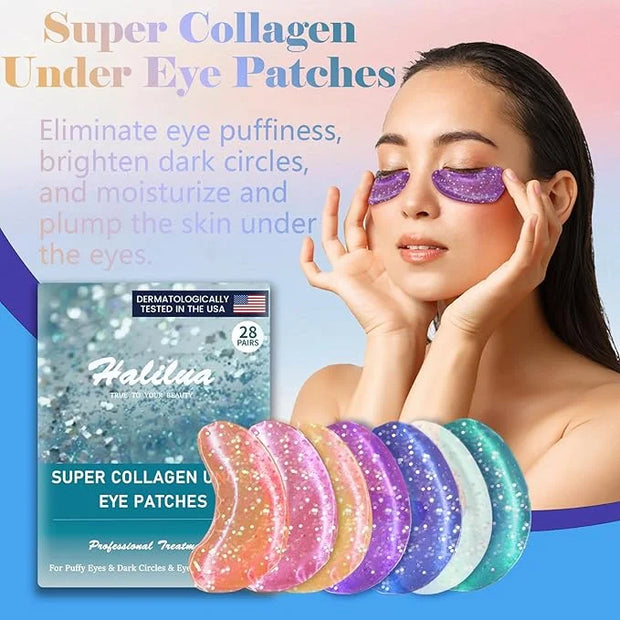 Miniling 28 Pairs Eye Masks, Reduce Wrinkles Under Eye Patches for Puffy Eyes, Dark Circles, Eye Bags, Natural Collagen Ey...
