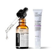 VGO Vitamin C Vitamin E Facial Serum 2.02oz + Eye Repair Cream for Dark Circles & Puffiness 0.5oz - Product Image