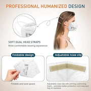 N95 Mask NIOSH Approved 100-Pack, Particulate Respirator N95 Face Masks Universal Fit - Individually Wrapped - Product Image
