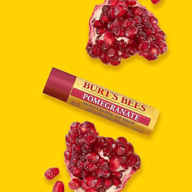 Burt's Bees Lip Balm, Pomegranate, Lip Moisturizer With Responsibly Sourced Beeswax, Tint-Free, Natural Conditioning Treat...