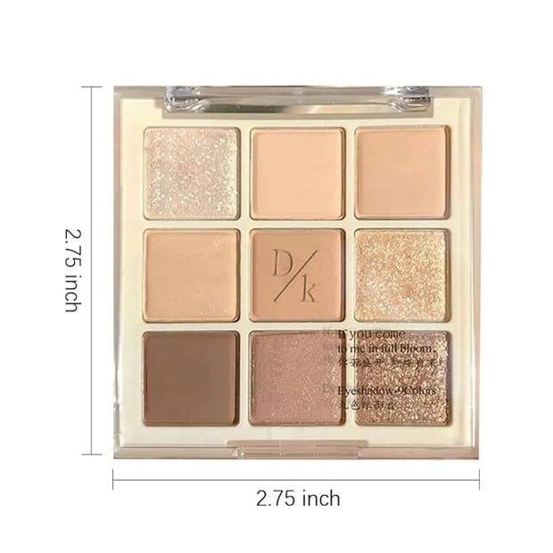 Eyeshadow Palette Makeup- 9 Colors Eyeshadow Palette Matte Shimmer Korean Natural Eye Shadow palettes Highly Pigmented Nat...