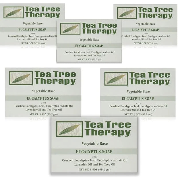 Tea Tree Therapy Vegetable Base Bar Soap, Eucalyptus, 6 Count - Product Image