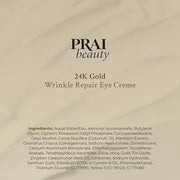 PRAI Beauty 24K Gold Wrinkle Repair Eye Creme - Anti-Aging and Anti-Wrinkle Eye Cream - Infused with Hyaluronic Acid and R...