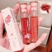 4Pcs Bear Lip Glaze Hydrating Jelly Lip Gloss,Jelly Liquid Lipstick Cute Bear Lipgloss Moisturizing Lip Stain Plumping Wat...