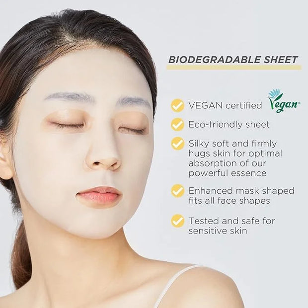 Mediheal Best Korean Sheet Mask - Vita Essential Face Mask 10 Sheets Vitamin Mask For All skin types Smoothing Tightening ...