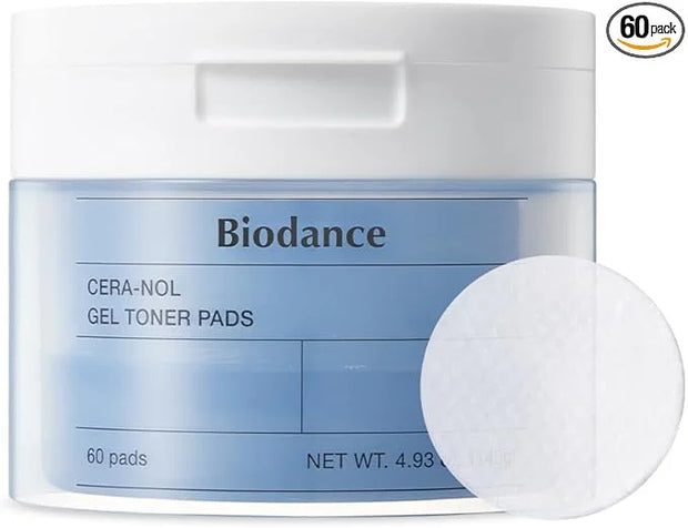 Biodance Cera-nol Gel Toner Pads | Hydrating, Soothing Korean Toner Pads for Sensitive Skin | 4.93 fl.oz.(140g), 60Pads - ...