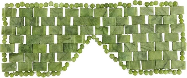 gemshan Jade Eye Mask Natural Green Jade Facial Maks for Relive Eliminate Puffiness - Product Image